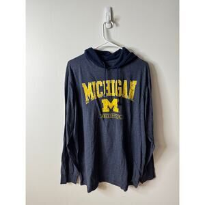 Pro Edge University of Michigan Hoodie Blue XL Lightweight